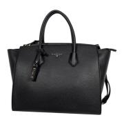 Maxi Shopper Eco Leer met Metalen Logo Gaëlle Paris , Black , Dames