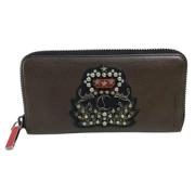 Pre-owned Leather wallets Christian Louboutin Pre-owned , Brown , Dame...