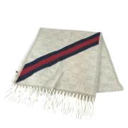 Pre-owned Wool scarves Gucci Vintage , Beige , Dames