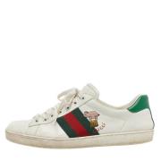 Pre-owned Leather sneakers Gucci Vintage , White , Heren