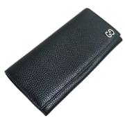 Pre-owned Leather wallets Gucci Vintage , Black , Heren