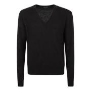 Zwarte Cashmere V-Hals Trui Tom Ford , Black , Heren