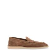 Beige Loafers met Logo Plaque Dolce & Gabbana , Beige , Heren