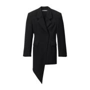 Zwarte Asymmetrische Blazer Korte Jurk Alexander Wang , Black , Dames