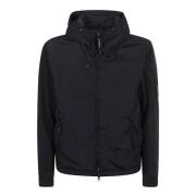 Blauwe Waterafstotende Hoodie Jas C.p. Company , Black , Heren