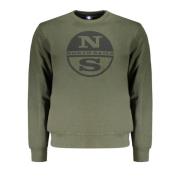 Groene sweater met lange mouwen en print North Sails , Green , Heren