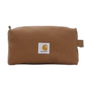 Bruine Canvas Toilettas voor Mannen Carhartt Wip , Brown , Heren