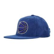 Orlando Magic Velvet Flat Brim Cap Mitchell & Ness , Blue , Heren