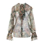 Groene shirts voor vrouwen Aw24 Etro , Multicolor , Dames