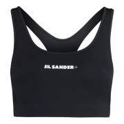 Logo Crop-top Elastisch Item Jil Sander , Black , Dames