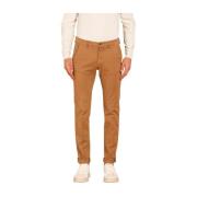 Slim Fit Gabardine Chino Broek Mason's , Brown , Heren