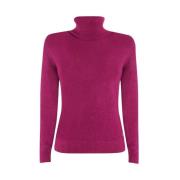 Fuchsia Viscose Coltrui Sweater YES ZEE , Pink , Dames