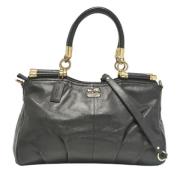 Pre-owned Leather handbags Coach Pre-owned , Black , Dames