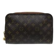 Pre-owned Canvas clutches Louis Vuitton Vintage , Brown , Dames