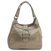 Pre-owned Leather handbags Coach Pre-owned , Beige , Dames