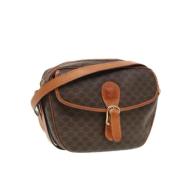 Pre-owned Leather shoulder-bags Celine Vintage , Brown , Dames