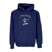 Navy/Wit Heren Hoodie met Koord Thrasher , Blue , Heren