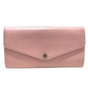 Pre-owned Leather wallets Louis Vuitton Vintage , Pink , Dames