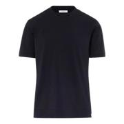 Zwarte Katoenen Jersey T-shirt met Korte Mouwen Paolo Pecora , Black ,...