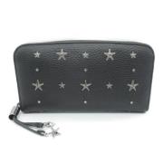 Pre-owned Leather wallets Jimmy Choo Pre-owned , Black , Dames