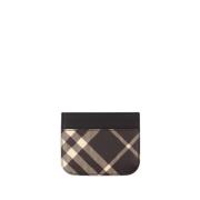 Synthetisch Leren Kaarthouder - Zwart Burberry , Black , Dames