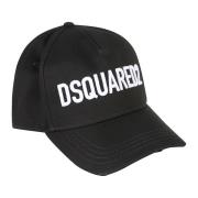 Gabardine Baseball Cap Dsquared2 , Black , Heren