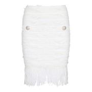 Tweed rok Balmain , White , Dames