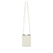 Witte Krokodileffect Schoudertas Jil Sander , White , Dames