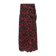 Gedrukte Mesh Lange Rok in Rood Jean Paul Gaultier , Red , Dames