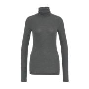 Grijze Coltrui Gebreid Aw24 Closed , Gray , Dames