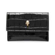 Zwarte Krokodillenleer Tas Alexander McQueen , Black , Dames