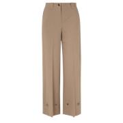 Melange Mid Waist Broek Ganni , Brown , Dames