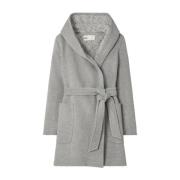 Grijze wollen jas met wijde capuchon Tory Burch , Gray , Dames