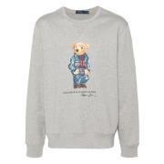 Polo Bear Crewneck Sweatshirt Ralph Lauren , Gray , Heren