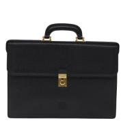 Pre-owned Leather briefcases Loewe Pre-owned , Black , Dames