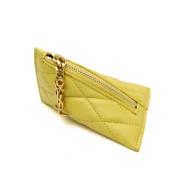 Pre-owned Leather wallets Yves Saint Laurent Vintage , Yellow , Dames