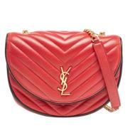 Pre-owned Leather shoulder-bags Yves Saint Laurent Vintage , Red , Dam...