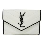 Pre-owned Fabric wallets Yves Saint Laurent Vintage , White , Dames