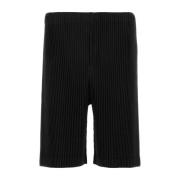 Stijlvolle zwarte Bermuda shorts Issey Miyake , Black , Heren