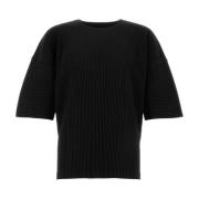 Stijlvol Zwart Polyester T-shirt Issey Miyake , Black , Heren