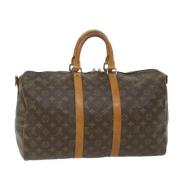 Pre-owned Canvas handbags Louis Vuitton Vintage , Brown , Dames