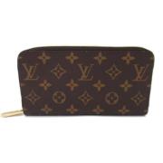 Pre-owned Coated canvas wallets Louis Vuitton Vintage , Brown , Dames