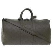 Pre-owned Canvas handbags Louis Vuitton Vintage , Black , Dames