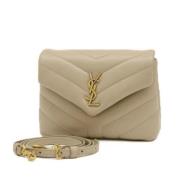 Pre-owned Leather shoulder-bags Yves Saint Laurent Vintage , Beige , D...