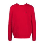 Cardinal Rode Cashmere Polo Sweater Ralph Lauren , Red , Heren