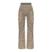 Wollen broek met uitlopende pijpen Etro , Gray , Dames