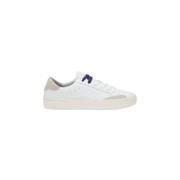 Witte Leren Street Sneakers Sun68 , White , Heren