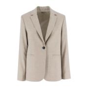 Getailleerde enkele rij jas Antonelli Firenze , Beige , Dames