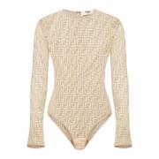 Stijlvolle Top Fendi , Beige , Dames