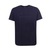 Blauw Crew-neck T-shirt met Logo Dondup , Blue , Heren